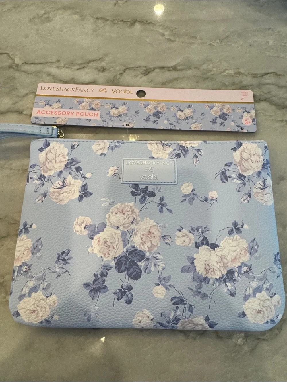 LoveShackFancy Blue Floral Kids Accessory Pouch